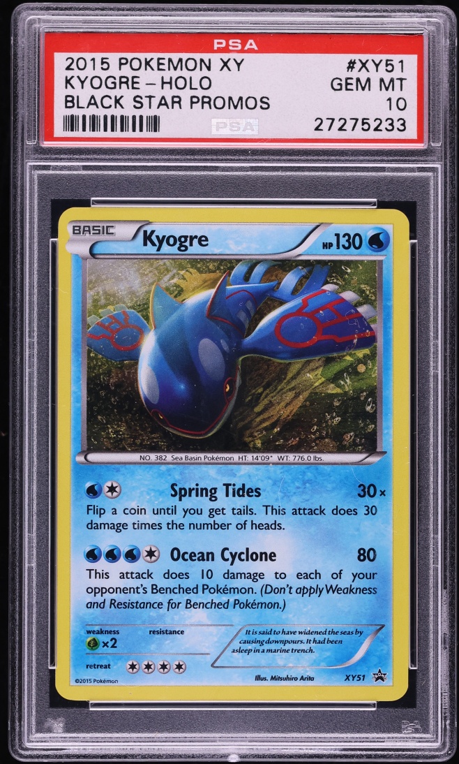 2015 Pokemon XY Black Star Promo Holo Kyogre #XY51 PSA 10 GEM MINT