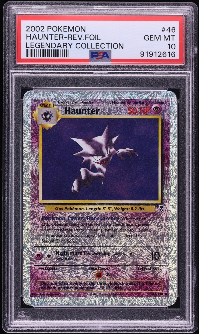 2002 Pokemon Legendary Collection Reverse Holo Haunter #46 PSA 10 GEM MINT