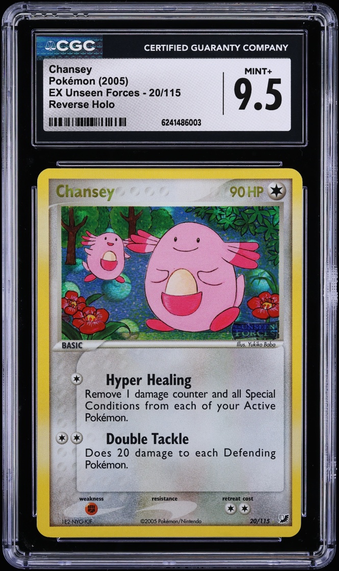 2005 Pokemon EX Unseen Forces Reverse Holo Chansey #20 CGC 9.5 MINT+