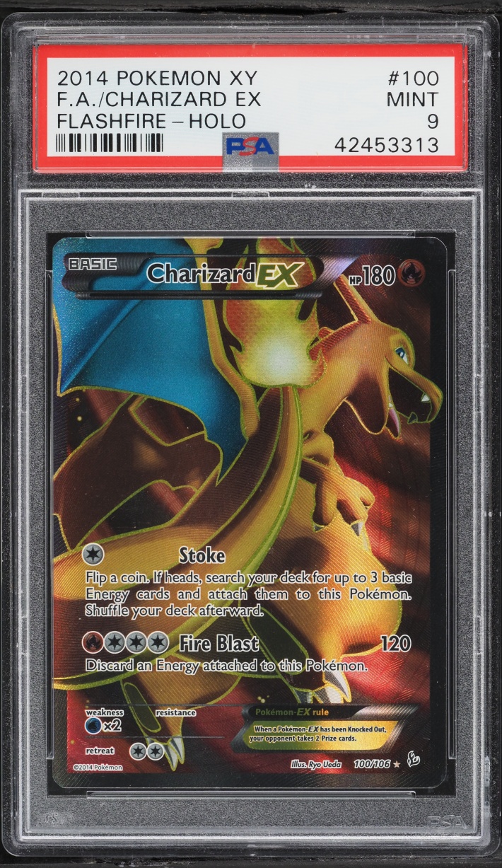 2014 Pokemon XY Flashfire Full Art Charizard EX #100 PSA 9 MINT