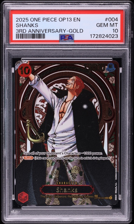 2025 One Piece English Version 2nd Anniversary Set SR Shanks #OP09