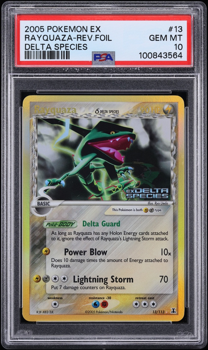 2005 Pokemon EX Delta Species Reverse Holo Rayquaza #13 PSA 10 GEM MINT