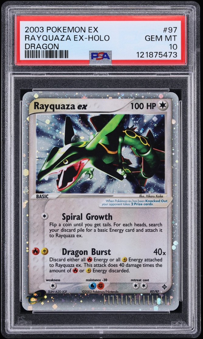 2003 Pokemon EX Dragon Holo Rayquaza Ex #97 PSA 10 GEM MINT