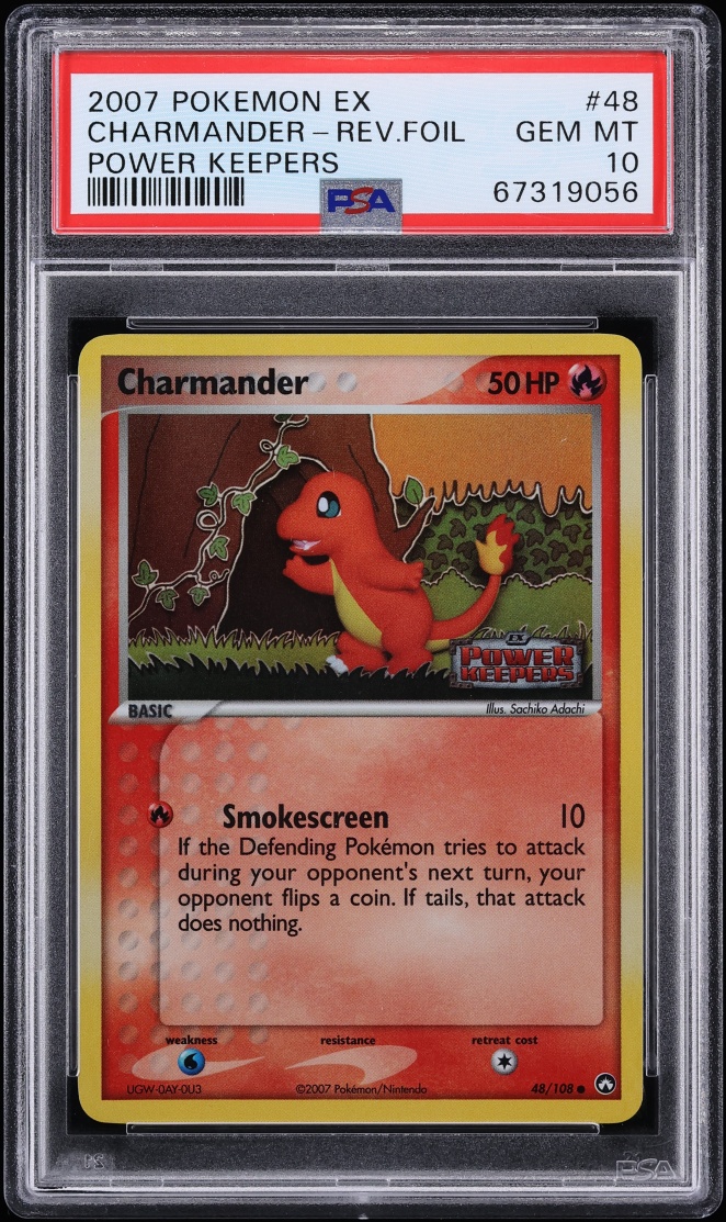 2007 Pokemon EX Power Keepers Reverse Holo Charmander #48 PSA 10 GEM MINT