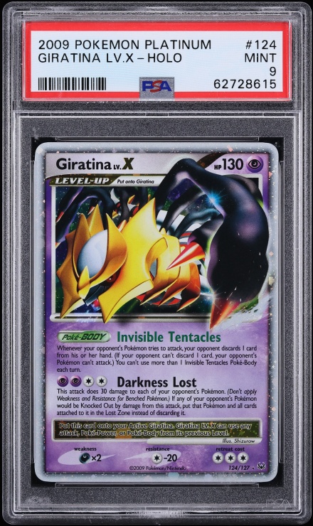 2009 Pokemon Platinum Holo Giratina LV.X #124 CGC 8 NM-MT on
