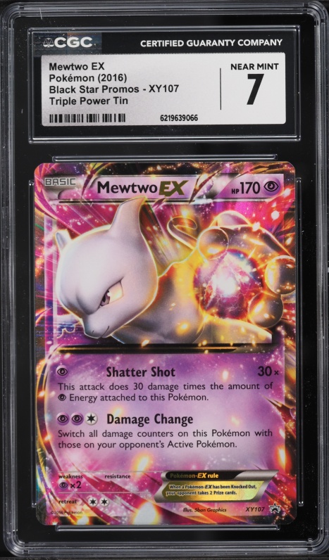 2016 Pokemon XY Promo Triple Power Tin Mewtwo Ex #XY107 CGC 7 NRMT