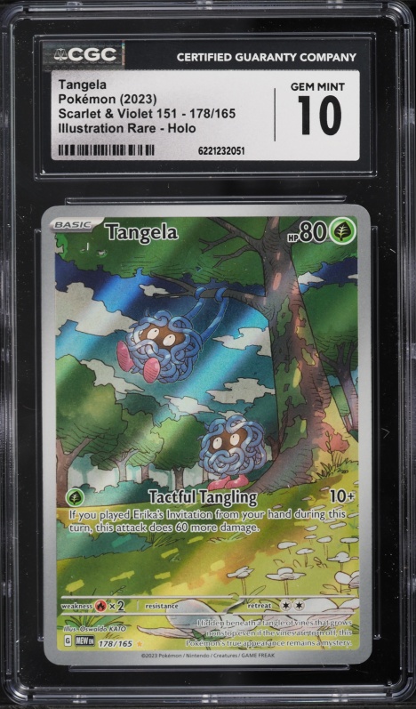 2023 Pokemon Scarlet & Violet 151 IR Tangela #178 CGC 10 GEM MINT