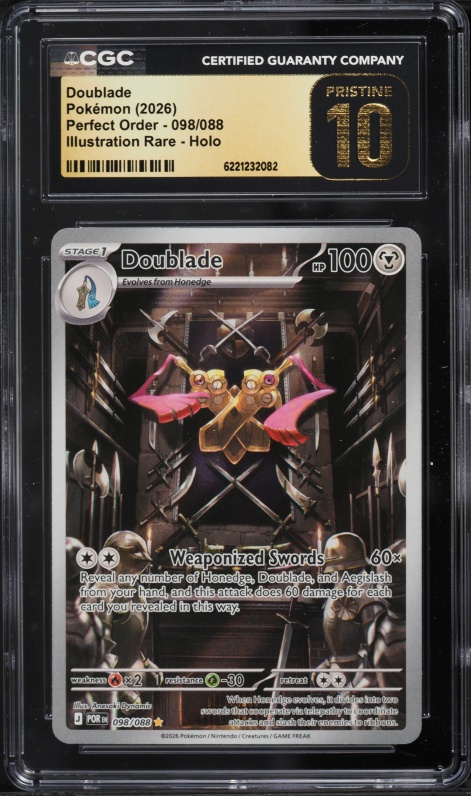2026 Pokemon SV Perfect Order IR Doublade #098/088 CGC 10 PRISTINE