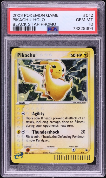 2003 Pokemon Black Star Promo Collector's Tin Holo Pikachu #12 PSA 10 GEM MINT