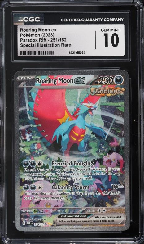 2023 Pokemon Scarlet & Violet Paradox Rift SIR Roaring Moon Ex #251 CGC 10 GEM MINT