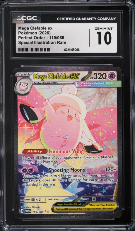 2026 Pokemon Mega Evolution Perfect Order SIR Mega Clefable Ex #119 CGC 10 GEM MINT