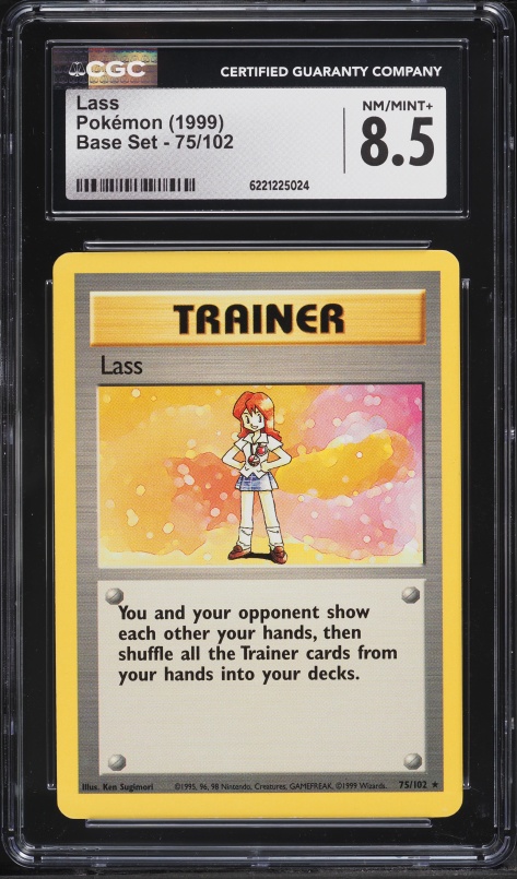1999 Pokemon Base Set Lass #75 CGC 8.5 NM-MT+
