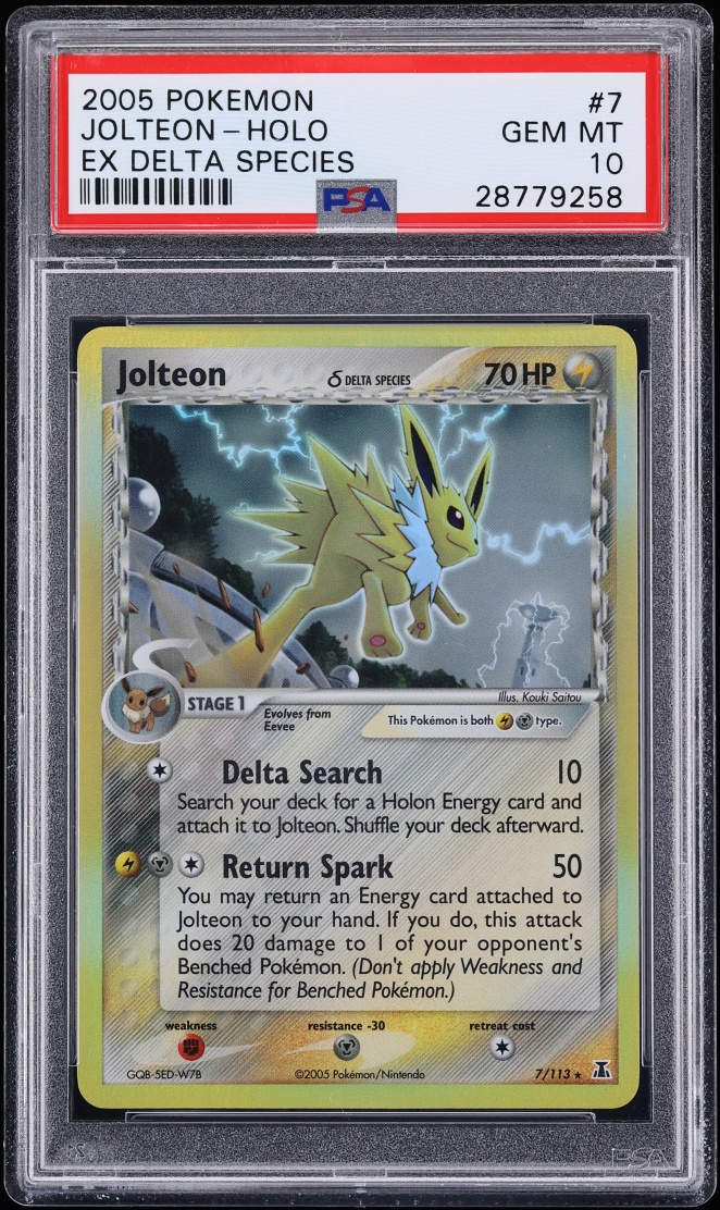 2005 Pokemon EX Delta Species Holo Jolteon #7 PSA 10 GEM MINT