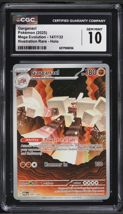 2025 Pokemon Mega Evolution IR Garganacl #147 CGC 10 GEM MINT