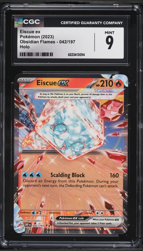 2023 Pokemon SV Obsidian Flames Eiscue ex #042/197 CGC 9 MINT