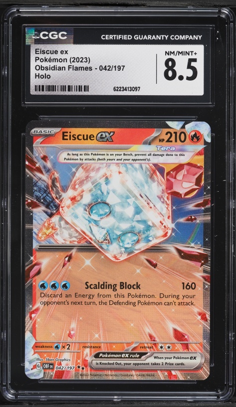 2023 Pokemon SV Obsidian Flames Eiscue ex #042/197 CGC 8.5 NM-MT+