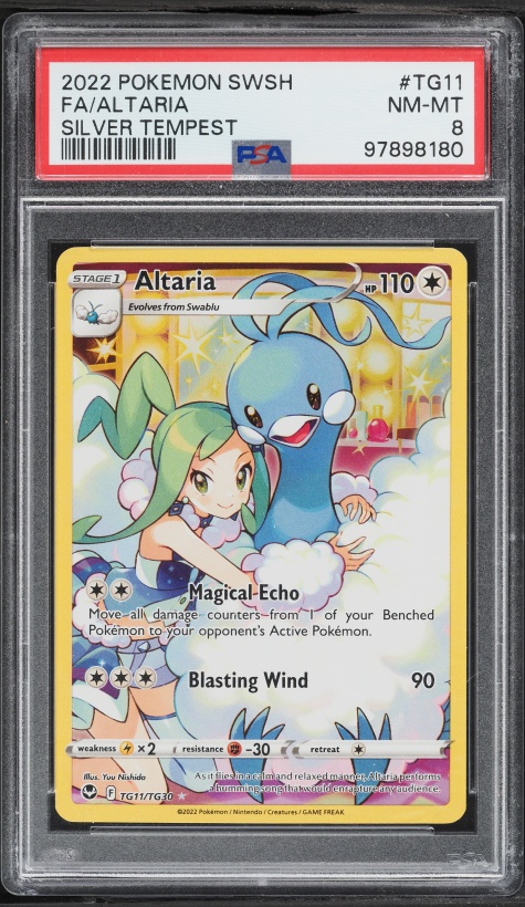 2022 Pokemon Sword & Shield Silver Tempest Trainer Gallery CHR Altaria #TG11 PSA 8 NM-MT