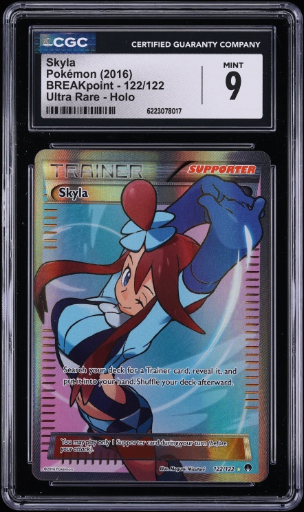 2016 Pokemon XY BREAKpoint Full Art Skyla #122 CGC 9 MINT