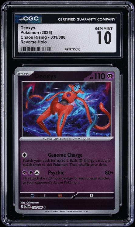 2026 Pokemon Mega Evolution Chaos Rising Reverse Holo Deoxys #31 CGC 10 GEM MINT