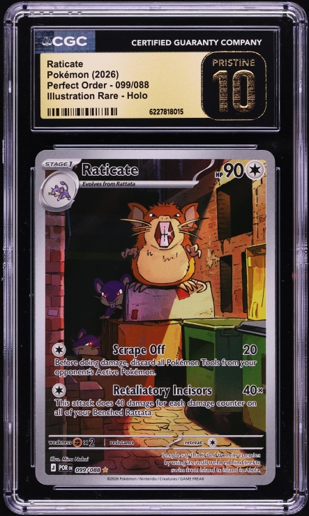 2026 Pokemon Perfect Order IR Raticate #99 CGC 10 PRISTINE