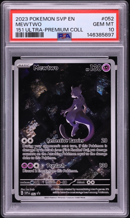 2023 Pokemon Scarlet & Violet Promo 151 Ultra Premium Collection Full Art Mewtwo #52 PSA 10 GEM
