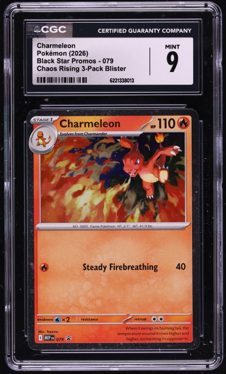 2026 Pokemon Mega Evolution Promo Chaos Rising Charmeleon #79 CGC 9 MINT