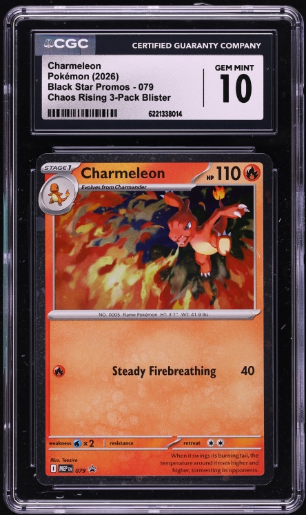 2026 Pokemon Mega Evolution Promo Chaos Rising Charmeleon #79 CGC 10 GEM MINT