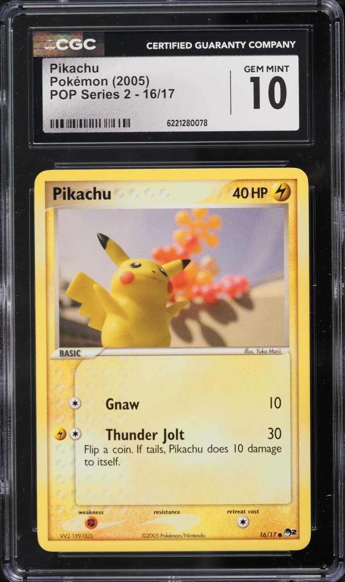 2005 Pokemon POP Series 2 Pikachu #16 CGC 10 GEM MINT