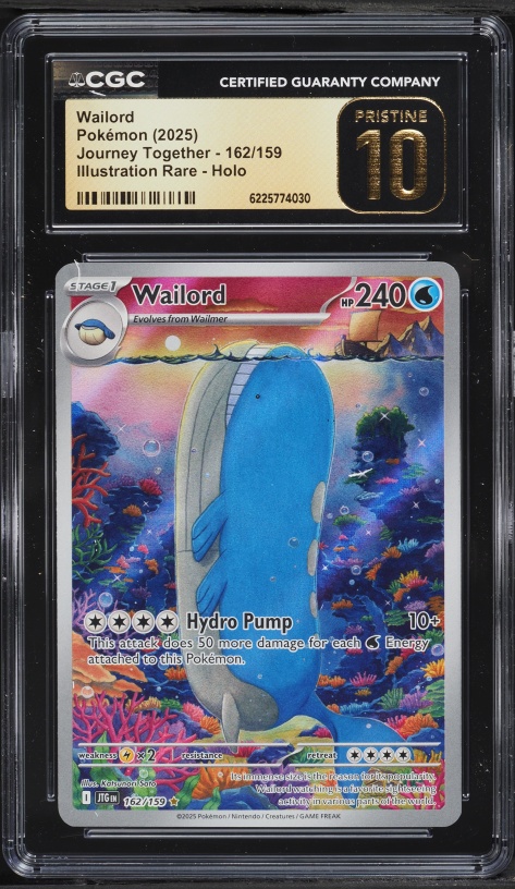 2025 Pokemon Scarlet & Violet Journey Together IR Wailord #162 CGC 10 PRISTINE