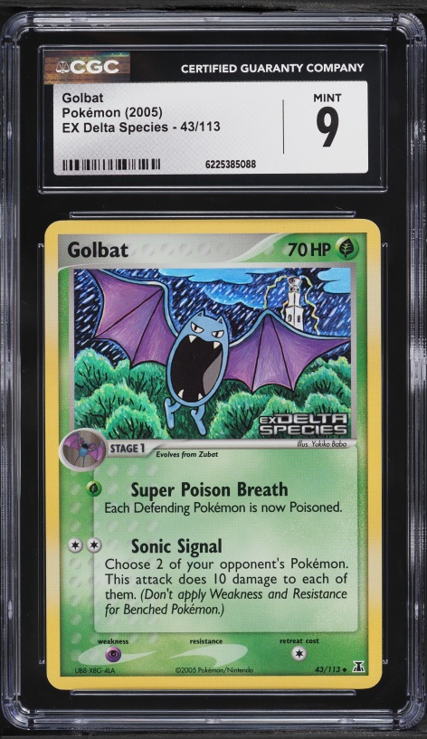 2005 Pokemon Ex Delta Species Golbat #43 CGC 9 MINT
