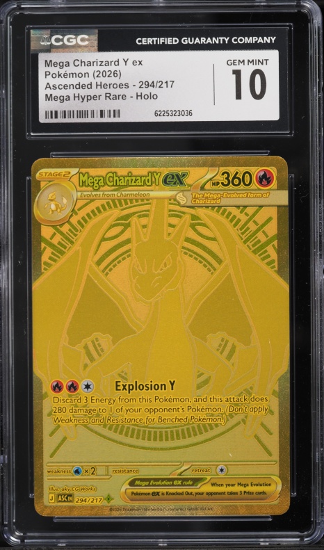 2026 Pokemon Mega Evolution Ascended Heroes MHR Mega Charizard Y EX #294 CGC 10 GEM MINT
