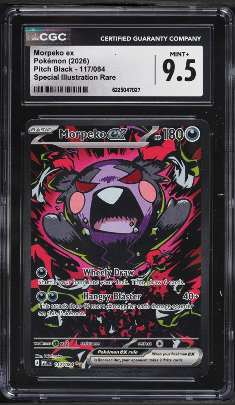 2026 Pokemon SV Pitch Black SIR Morpeko ex #117/084 CGC 9.5 MINT+