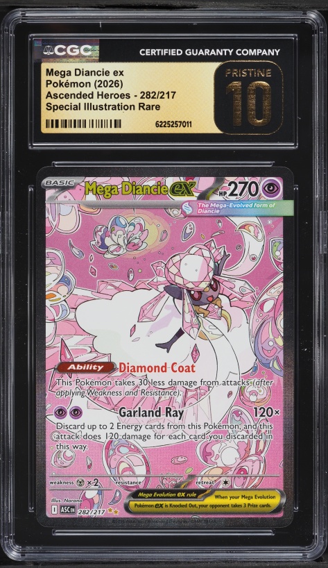 2026 Pokemon Mega Evolution Ascended Heroes SIR Mega Diancie Ex #282 CGC 10 PRISTINE