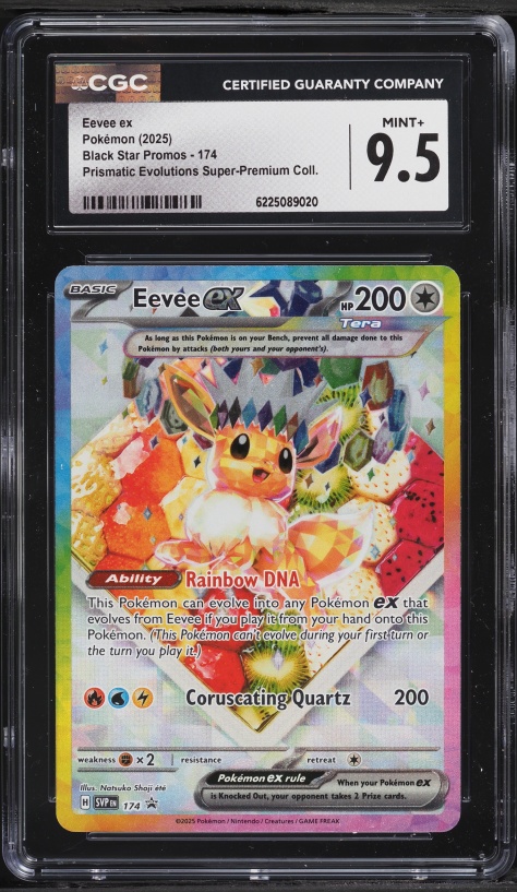 2025 Pokemon SV Promo Prismatic Evolutions Super Premium Full Art Eevee ex #174 CGC 9.5 MINT+