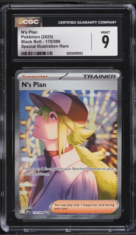 2025 Pokemon Scarlet & Violet Black Bolt SIR N's Plan #170 CGC 9 MINT