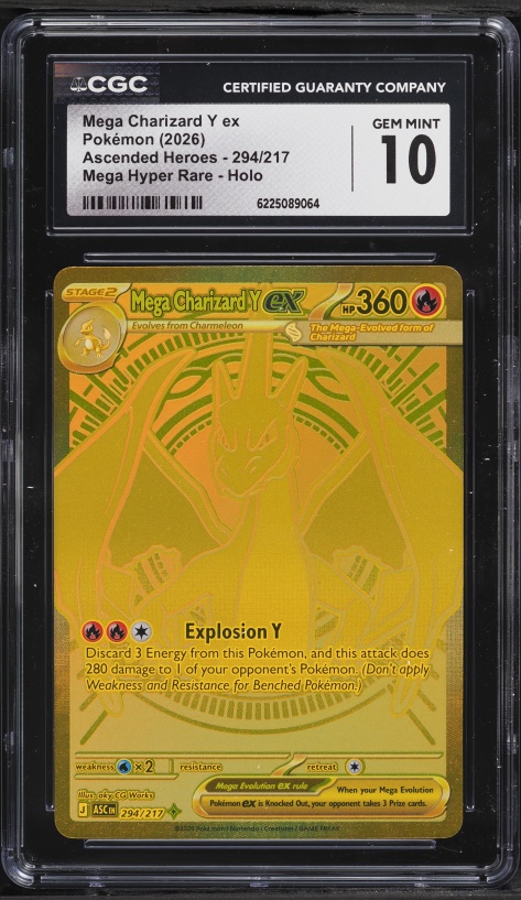 2026 Pokemon Mega Evolution Ascended Heroes MHR Mega Charizard Y ex #294 CGC 10 GEM MINT