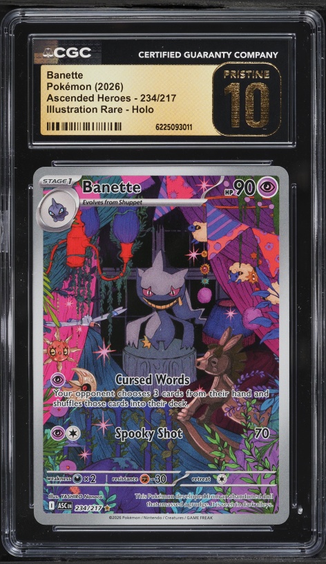 2026 Pokemon Mega Evolution Ascended Heroes IR Banette #234 CGC 10 PRISTINE