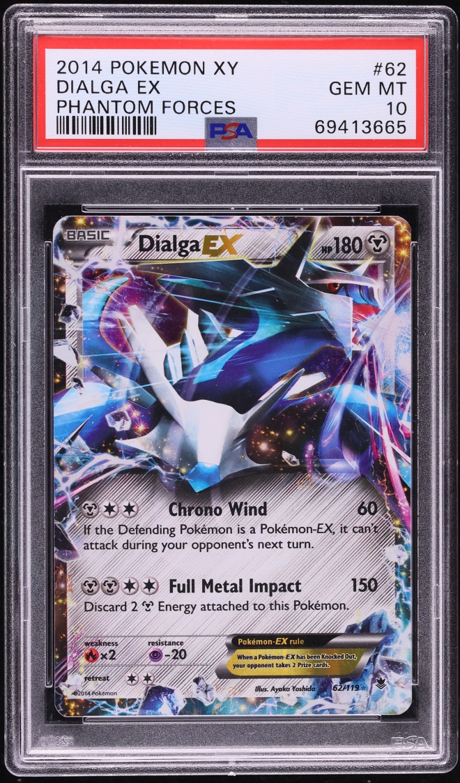 2014 Pokemon XY Phantom Forces Holo Dialga EX #62 PSA 10 GEM MINT