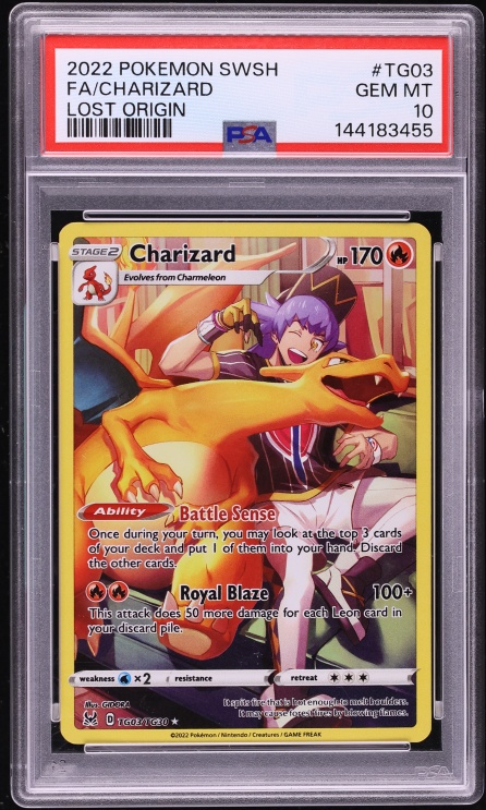 2022 Pokemon Sword & Shield Lost Origin Full Art Charizard #TG03