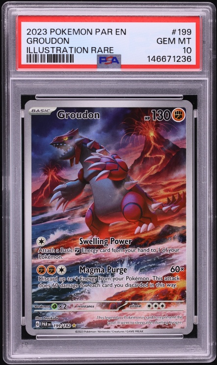 2023 Pokemon Scarlet & Violet Paradox Rift IR Groudon #199 PSA 10 GEM MINT