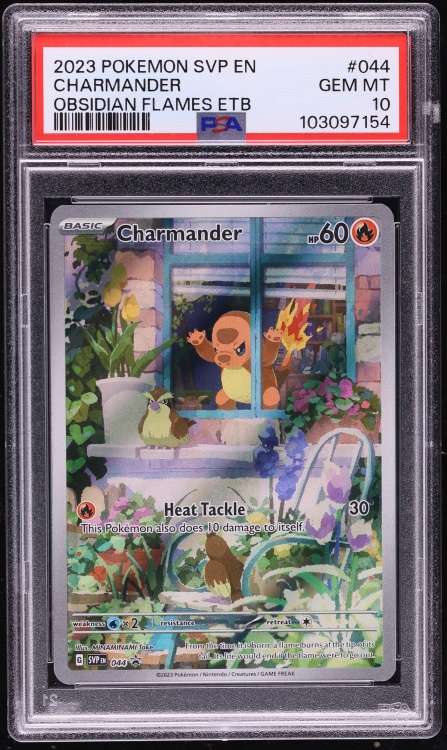 2023 Pokemon SV Promo Obsidian Flames ETB Charmander #44 PSA 10