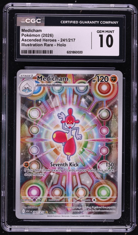 2026 Pokemon Mega Evolution Ascended Heroes IR Medicham #241 CGC 10 GEM MINT