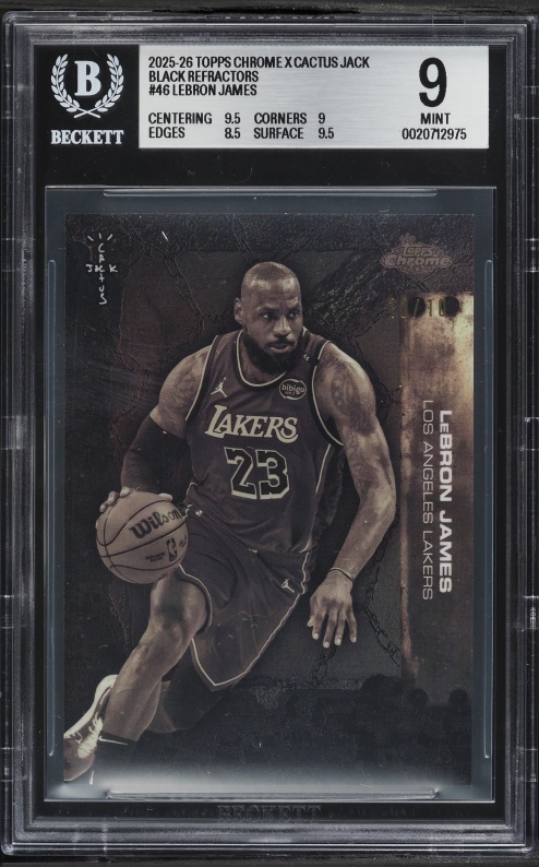 2025 Bowman Chrome Black Refractor LeBron James AUTO /10 #BCA-LBJ