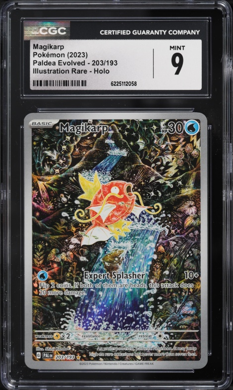 2023 Pokemon SV Paldea Evolved IR Magikarp #203 CGC 9 MINT