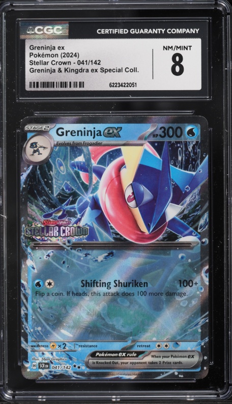 2024 Pokemon Scarlet & Violet Stellar Crown Special Collection Greninja Ex #41 CGC 8 NM-MT