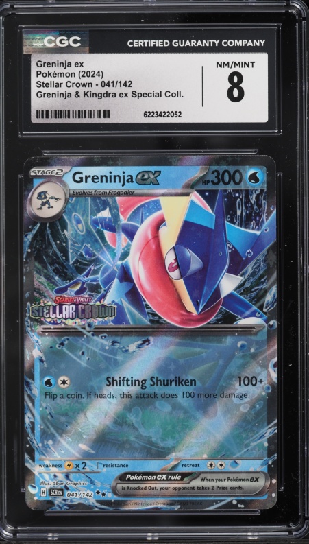 2024 Pokemon Scarlet & Violet Stellar Crown Special Collection Greninja Ex #41 CGC 8 NM-MT