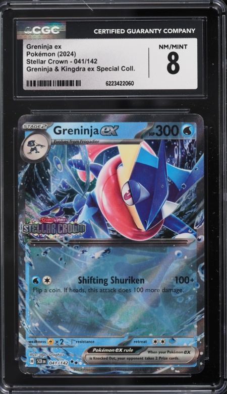 2024 Pokemon Scarlet & Violet Stellar Crown Special Collection Greninja Ex #41 CGC 8 NM-MT