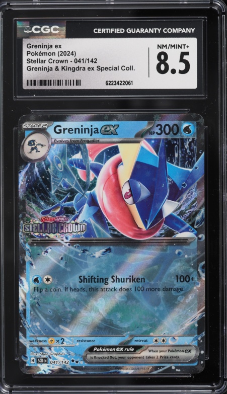 2024 Pokemon Scarlet & Violet Stellar Crown Special Collection Greninja Ex #41 CGC 8.5 NM-MT+