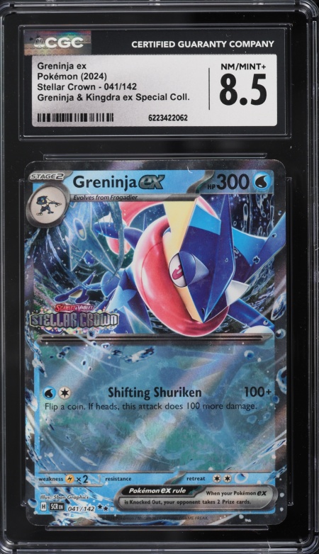 2024 Pokemon Scarlet & Violet Stellar Crown Special Collection Greninja Ex #41 CGC 8.5 NM-MT+
