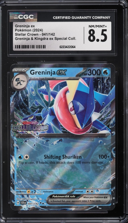 2024 Pokemon Scarlet & Violet Stellar Crown Special Collection Greninja Ex #41 CGC 8.5 NM-MT+